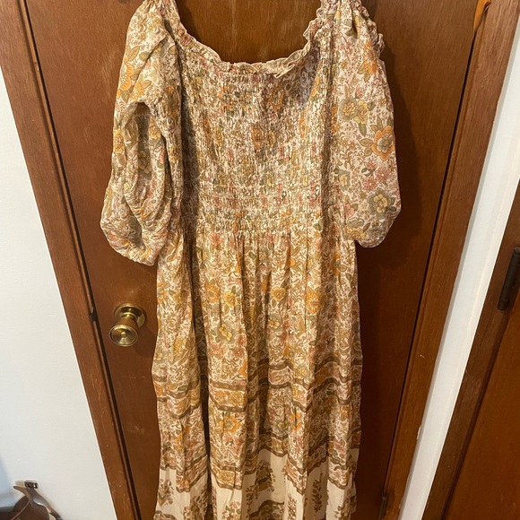 Juniper Shirred Dress in Cream - size XXL - Picture 2 of 6